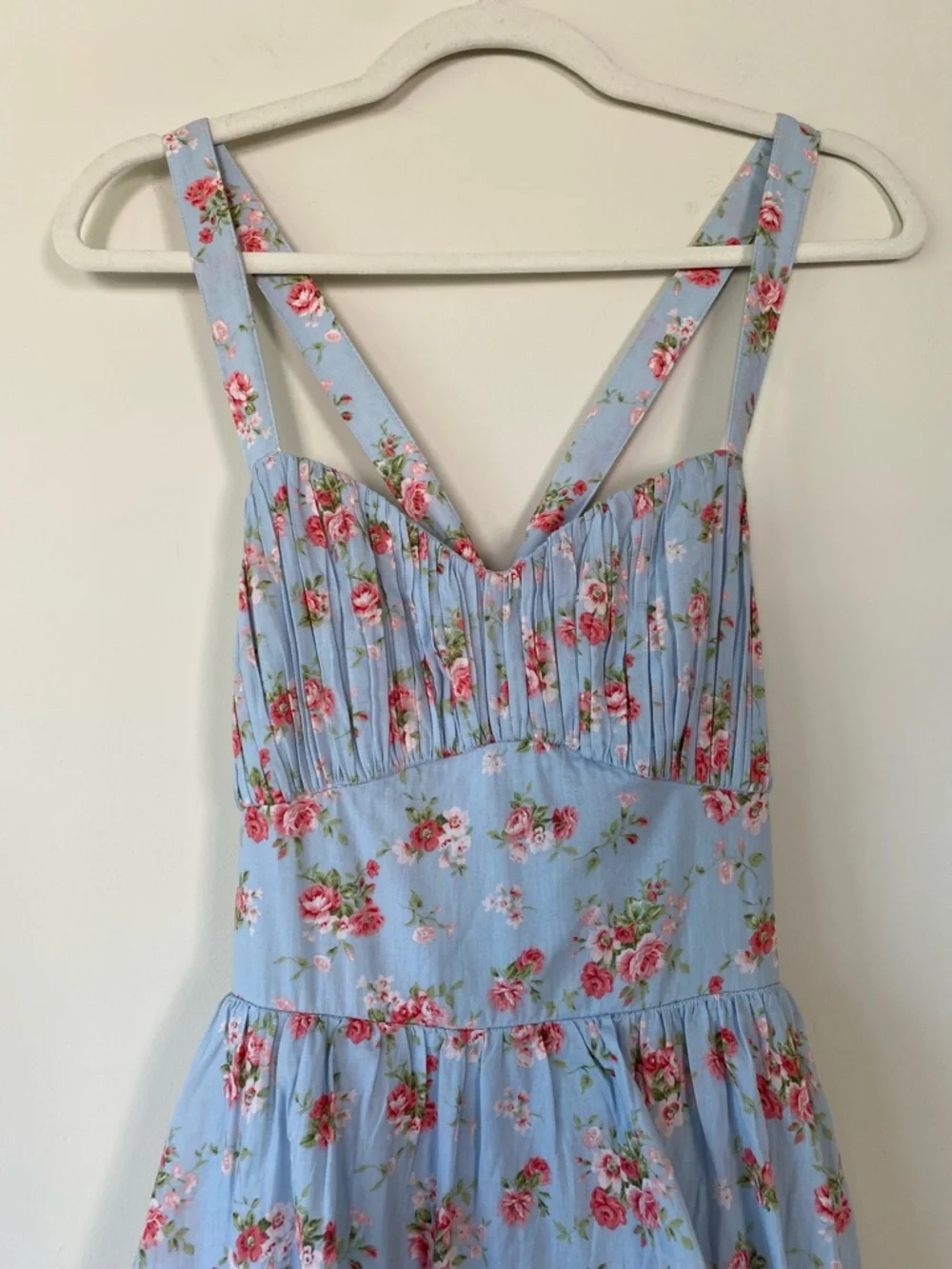 NWT Abercrombie Lace-Up Back Tiered Maxi Dress SZ Small Tall Floral Cottagecore